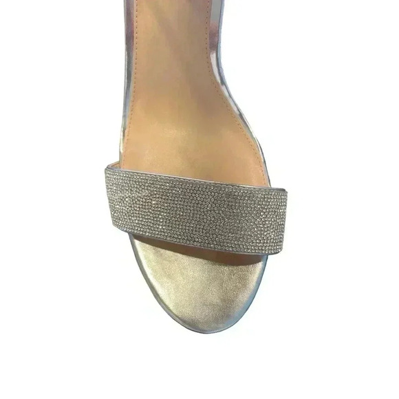 Nina New York silver heels size 11. Silver with rhinestone accents . - Picture 2 of 7